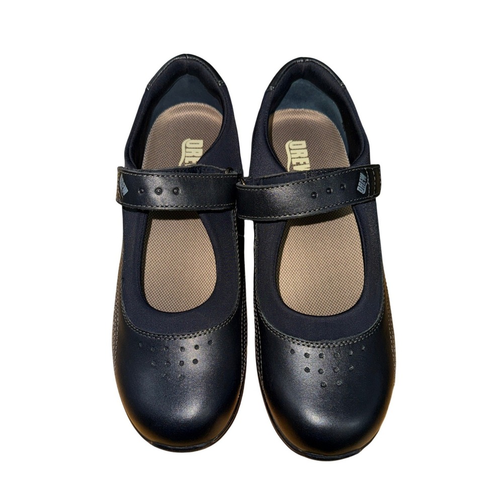NEW Drew Rose Mary Jane Womens 9.5 M Flat Black Leather Orthopedic Strap Shoes